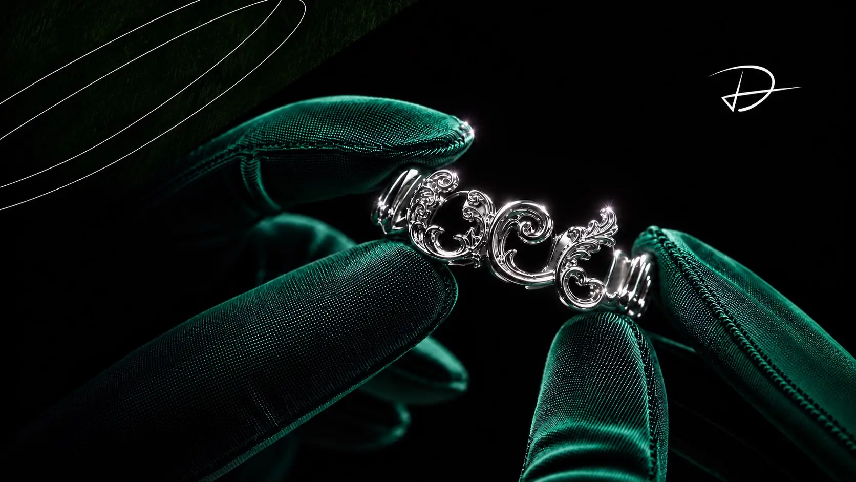 Engraved silver-toned grillz